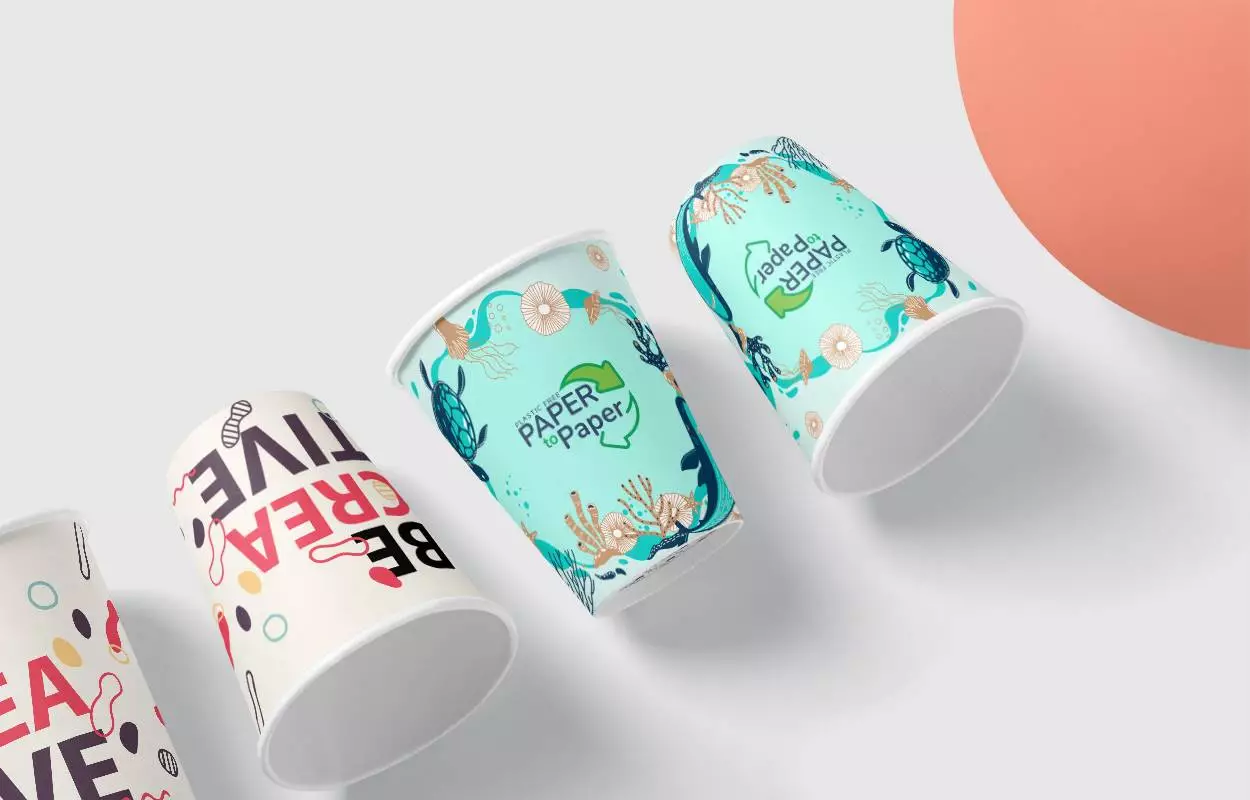 Bedrukte kartonnen koffiebekers van PromoCups